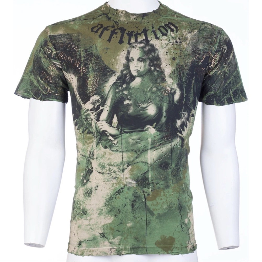 AFFLICTION Men's T-Shirt BLISS Short sleeve - Picture 4 of 8